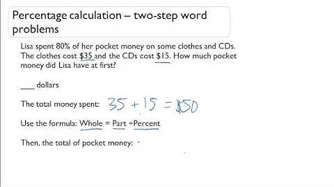 Percentage calculation - two-step word problems
