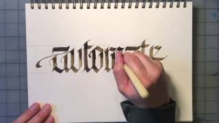 Automatic Pen Blackletter Timelapse &quot;Automate&quot;