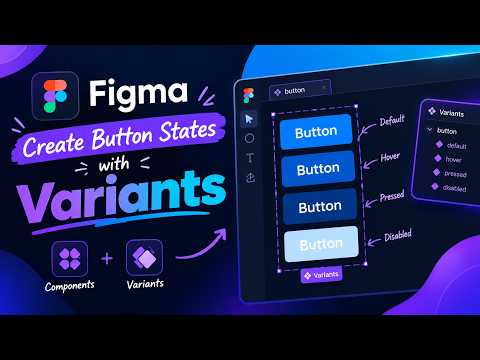 How to Create Button States in Figma | Hover, Pressed & Disabled with Variants