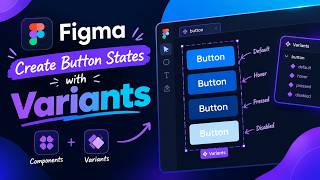 How to Create Button States in Figma | Hover, Pressed & Disabled with Variants