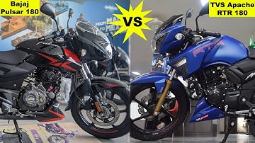 TVS Apache RTR 180 Or Bajaj Pulsar 180 Which One Is The Best ?? Detailed Comparison