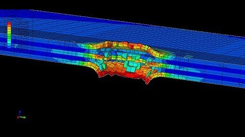 Abaqus Bullet Impact Simulation on the Plate with 5 layers