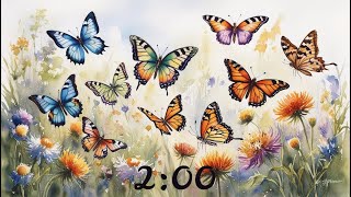 2 Minute Timer - Butterflies (Silent With Insect Sounds at End)