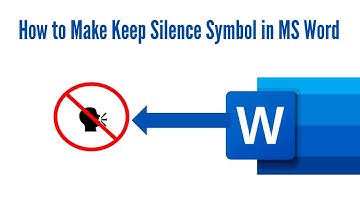 How to Make Keep Silence Symbol in MS Word  | Insert Keep Silence Sign in MS Word | Step-by-Step