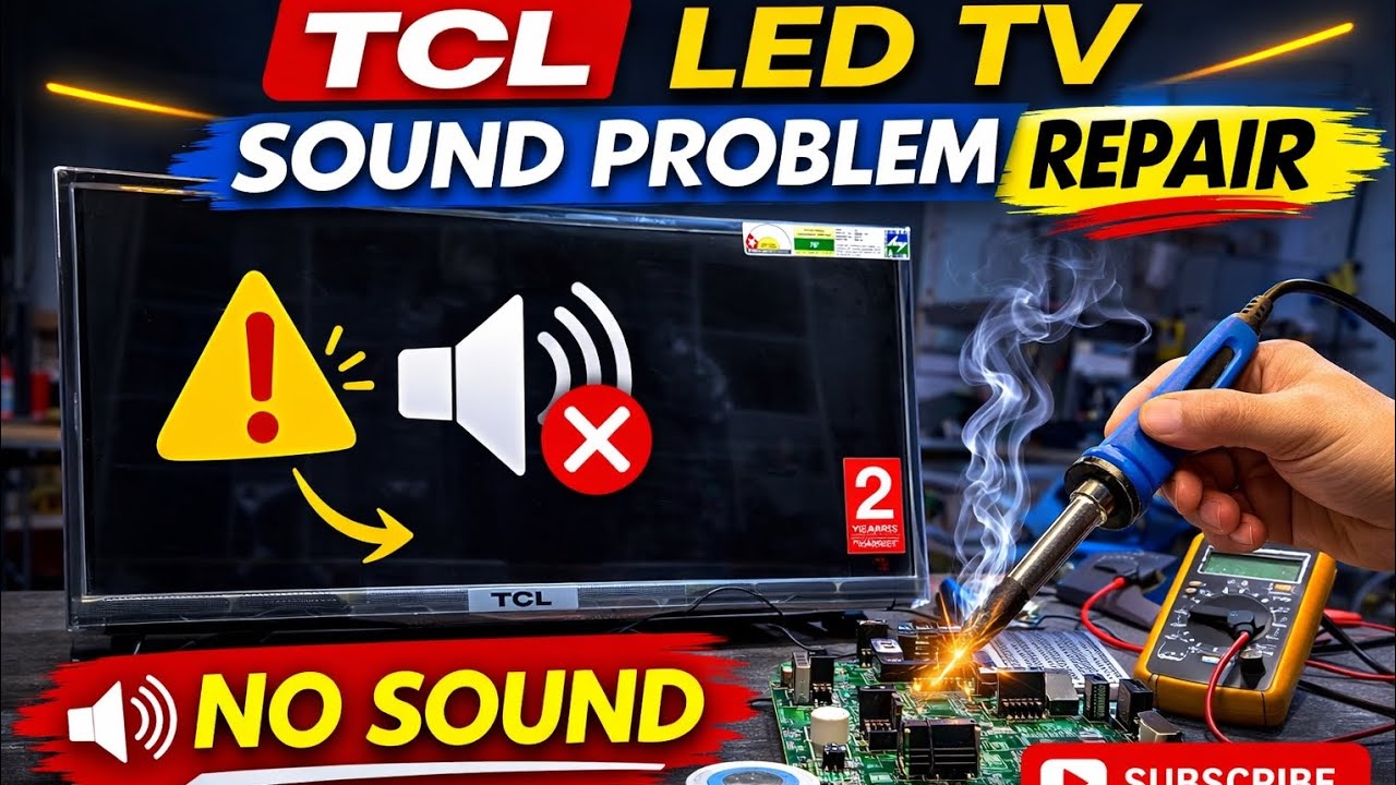 Tcl led no sound problam#ledtv#repair#soundproblam #viral#no sound#sekhon eletronic 