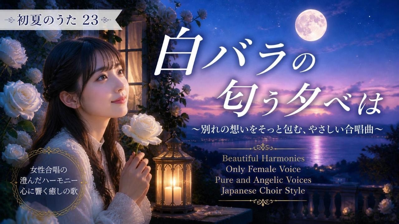 初夏のうた23 ～ 白バラの匂う夕べは ～ 原曲へのオマージュです。3
