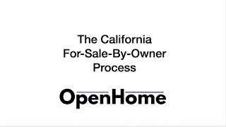 2022 Overview of the For-Sale-By-Owner (FSBO) Process in California