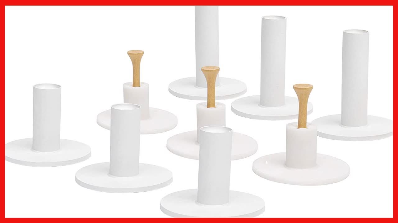 GoSports Rubber Golf Tees 9 Pack - 3X of 1.5”, 2.25” and 3.5” Tees