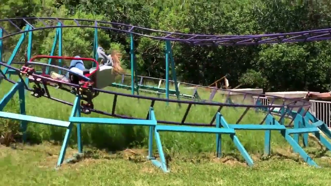 Girl Enjoys Riding Backyard Roller Coaster 11822041 YouTube