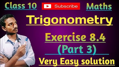 Class 10 Maths !! Trigonometry !! NCERT !! Exercise 8.4 (Part 3) !! Hindi Medium!!