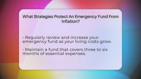 What Strategies Protect An Emergency Fund From Inflation? - Wealth Advisor Success Hub