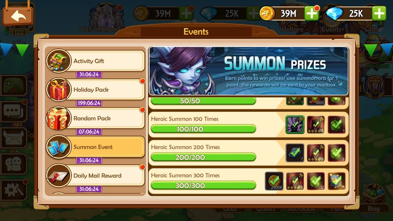 Epic Summoners | 300 Gold Key Summons | 1000 Friendship Summons
