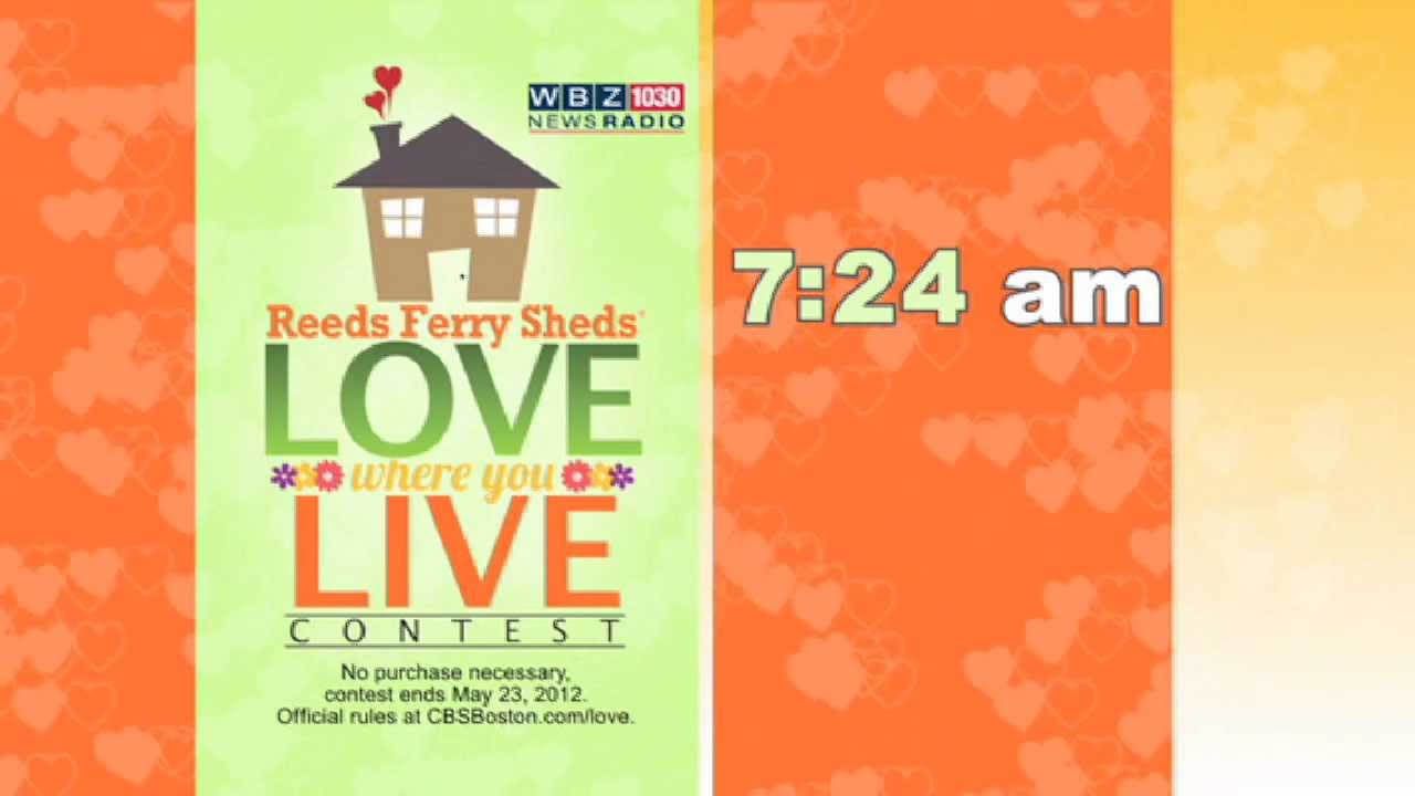 Win a Reeds Ferry Shed on WBZ 1030 YouTube