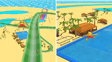Aquapark.io Lvl 226.227 🌳🌈🔶 NEW UPDATE!! All Levels Gameplay Android,ios