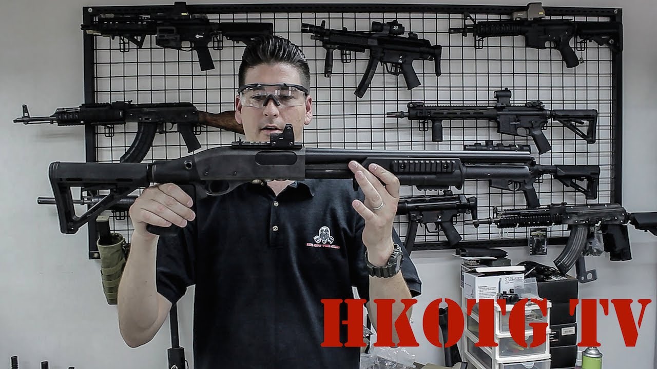 HKOTG TV Angry Gun Retractable Gas Stock for Marui M870