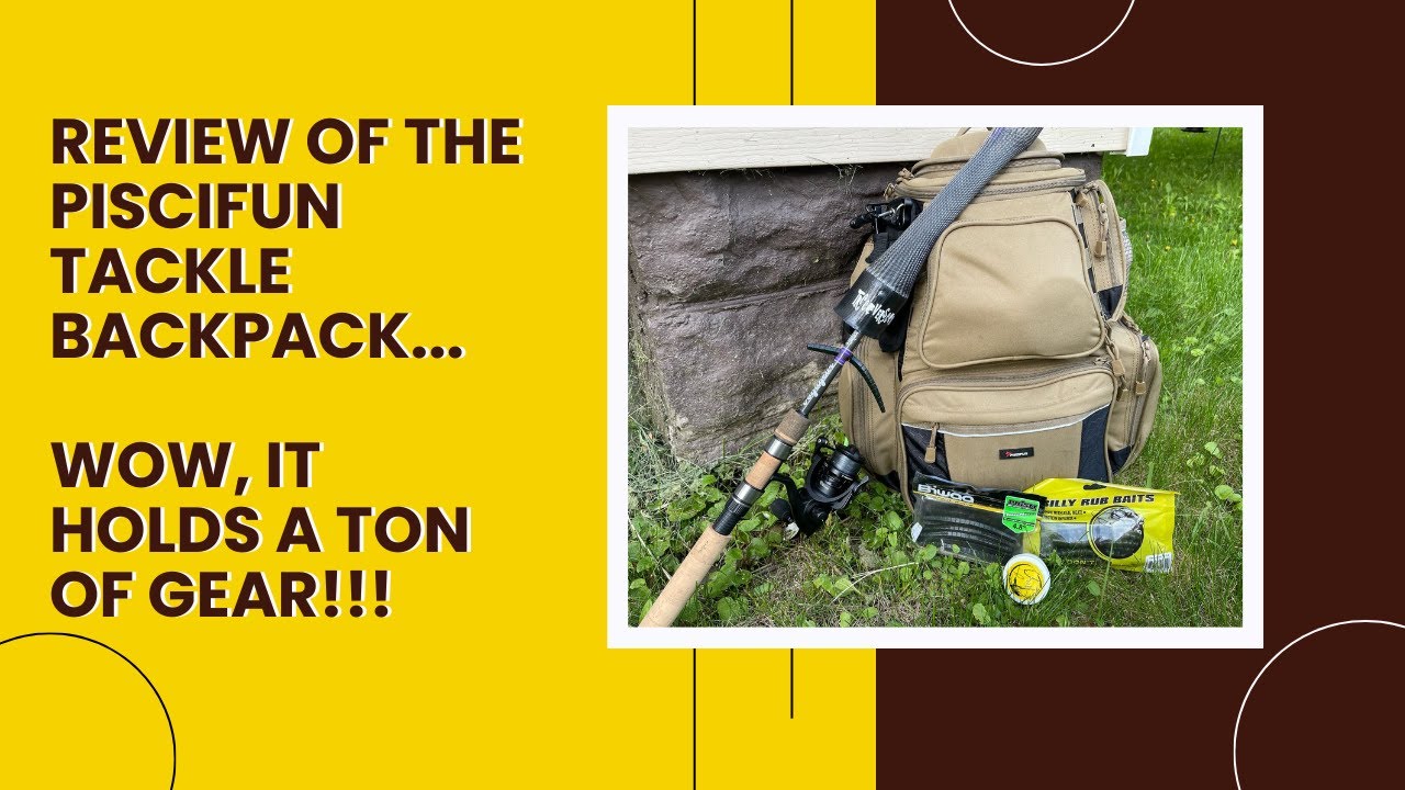Review of Piscifun Tackle BackpackWOW It Holds A Ton Of Gear!!! 