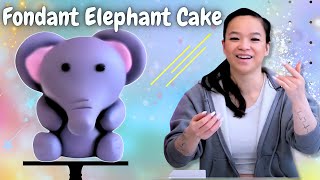 Easy Baby Elephant Fondant Cake Topper Tutorial  | Make Elephant cake topper using easy Sugarcraft