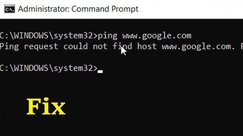 How to fix Ping request could not find host www.google.com  Please check the name and try again