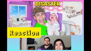 #royaltyfamily  \/Big Brother Takes Care of NEWBORN SISTER for 24 hours!!| Lina React to @royaltyfam