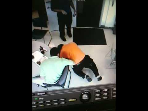 Security footage of knee popping out of place - YouTube