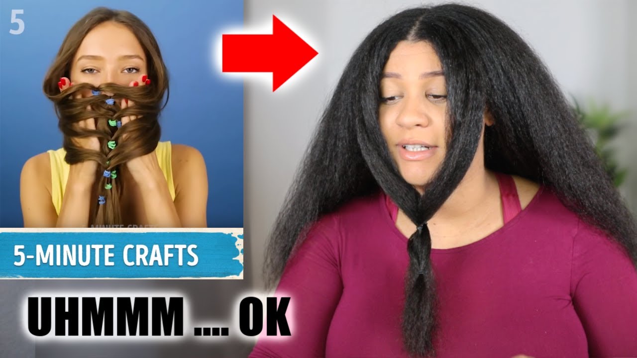 I Tried 5 Minute Hair Hacks On My THICK Hair 🤦🏽‍♀️😂