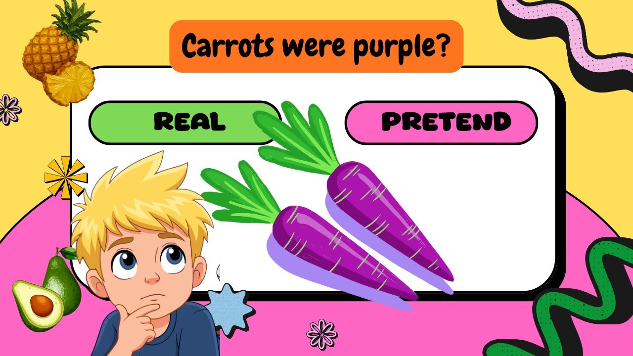 🥕🤔 Real or Pretend Food Facts?🥕🍕 Fun Quiz for Kids | Educational Trivia