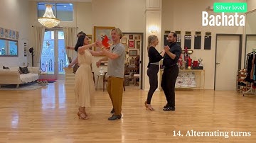 Alternating turn - 🫶🏻 Bachata basic steps - tutorial 📲 “Dance With Oleg” APP & DanceWithOleg.com
