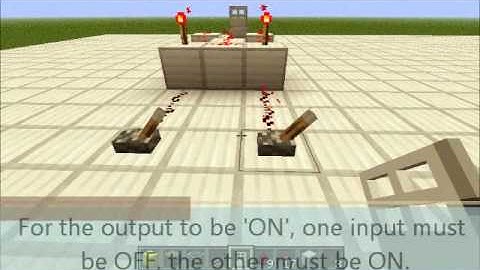 Minecraft Redstone Tutorial 5 - XOR and XNOR Gate