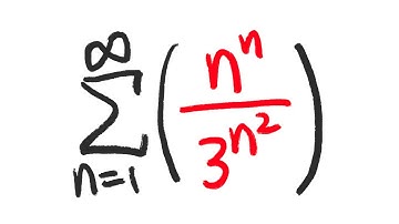 does the series of n^n/3^(n^2) converge? Calculus 2 tutorial