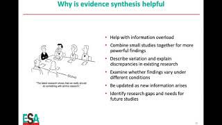 ASA Evidence Synthesis & Meta-Analysis Workshop, Day 1,  Part 1
