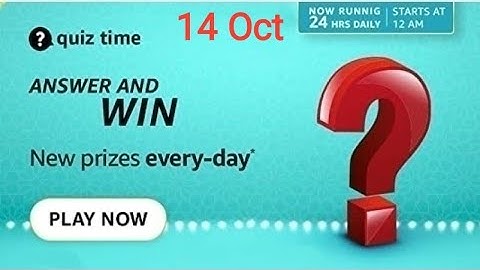 Amazon Quiz Answers Today | 14 October 2021 | Daily QuizTime