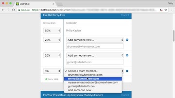 How to split royalty payments with DistroKid
