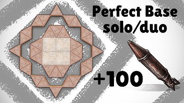 Rust - NEW Perfect Base 2x2 for Solo/Duo design | +100 rockets