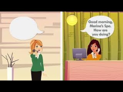 ENGLISH for RECEPTIONIST- salon and spa - practice conversation
