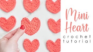How to Crochet a Mini Heart - Quick and Easy Mini Heart Crochet Pattern