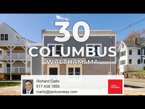 30 Columbus Avenue, Waltham, MA home video tour