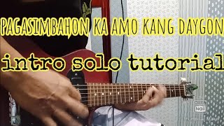 Video thumbnail of "Pagasimbahon ka (amo kang daygon) jerome suson guitar solo tutorial"