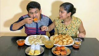 Chicken Lollipop Chicken Momo Egg Roll Puchka Eating Challenge In Bengali