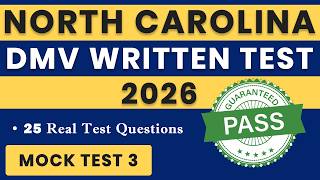 North Carolina Permit Test 2026 | DMV Written Test Practice | NC DMV Permit Test & Written Test