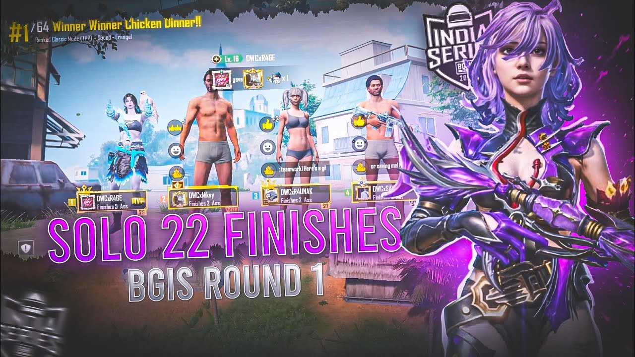 BGIS 2025 ROUND 1 WWCD | SOLO 22 FINISHES IN 6 MATCHES | IQOO 13 120 ...