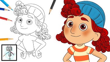 How to Draw Giulia from Luca 😊 Step-by-Step - SUPER EASY and FUN!