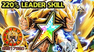 220% Leader Skill 100% Lr Ssj3 Goku & Ssj2 Vegeta Level 10 Links Dragon Ball Z Dokkan Battle