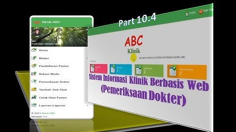 Part 10.4 - Pembuatan Sistem Informasi Klinik dengan PHP dan MySQL dan Bootstrap(Pemeriksaan Dokter)