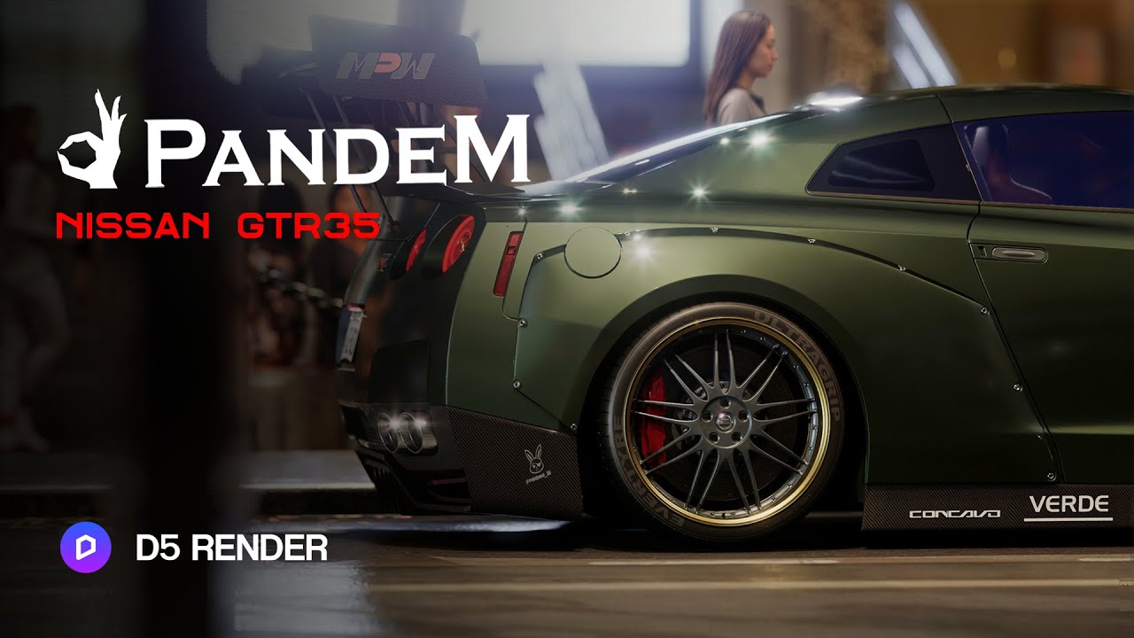 Nissan Pandem R35 GTR | D5 Render | Japan Cars | Ajai Poovadan - YouTube