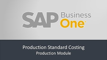 Production Module Production Standard Cost