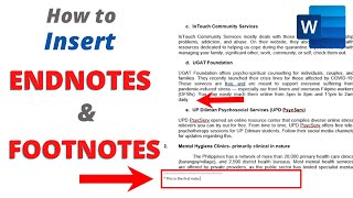 How To Insert Footnotes And Endnotes In Microsoft Word Quick & Easy