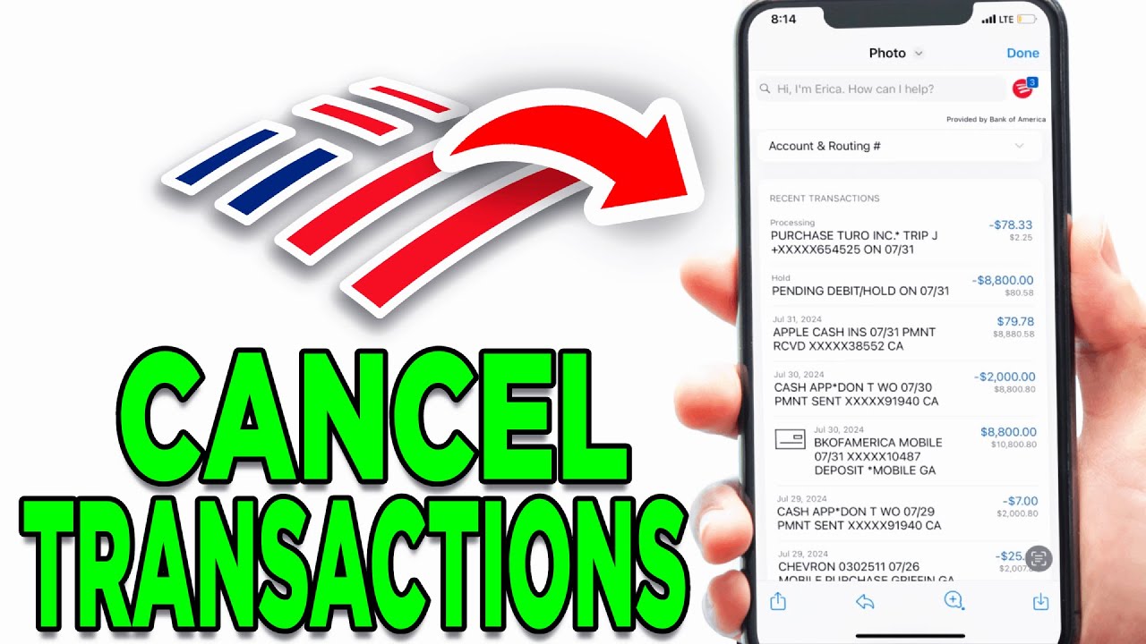 How To Cancel a Pending Transaction On Bank Of America! - Tutorial ...