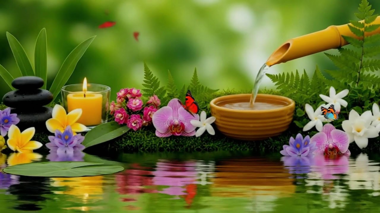 Relaxing Piano Music with Water Flow for Deep Sleep