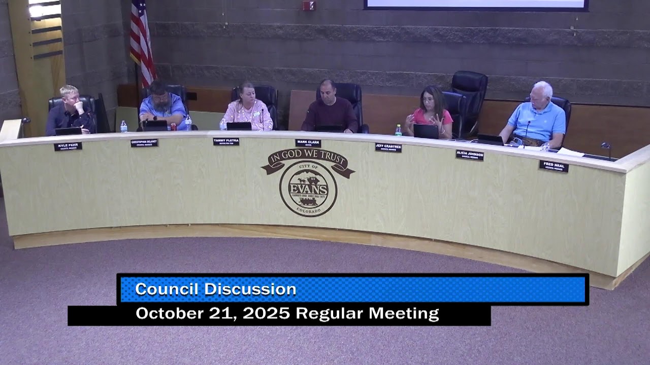 Evans Colorado City Council Livestream
