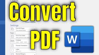 How to Convert Word to PDF